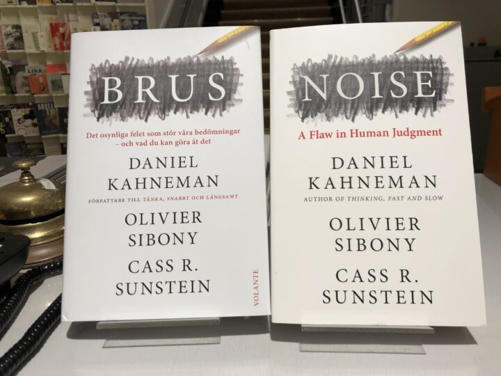 Brus : Det osynliga felet som stör våra bedömningar – och vad du kan göra, av  Daniel Kahneman , Cass R. Sunstein och Olivier Sibony/Noise. A Flaw in Human Judgement, by Daniel Kahneman, Olivier Sibony and Cass R. Sunstein